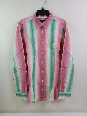 J.Crew Women's Classic-Fit Boy Shirt In Rainbow Stripe Size 10 NEW • $29.99