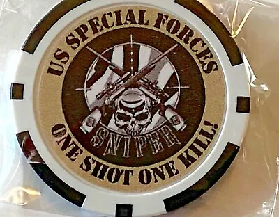 Special Forces - One Shot One Kill - Magnetic Clay Poker Chip -Golf Ball Marker  • $5.95
