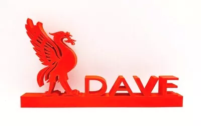 £9.99 • Buy Liverpool FC Liverbird Logo Personalised Name Display Figure Sign Football Gift