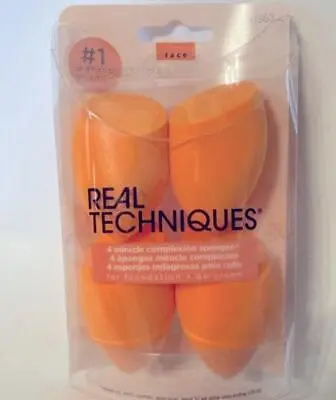 Real Techniques 💐 4 Miracle Complexion Sponges 💐 Makeup Tool Set 91553 Blender • $11.64