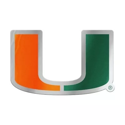 Miami Hurricanes Auto Badge Car Decal Emblem 3 X5  Free Shipping • $10.69