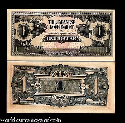 MALAYA 1 DOLLAR P-M5c 1942 UNC JAPAN WAR II JIM Invasion MALAYSIA BILL BANK NOTE • $9.99