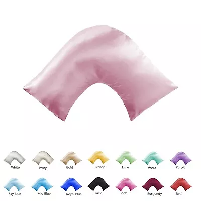 U Shape Satin V Shaped Tri Boomerang Pillowcase Pillow Case Maternity Cushion • $15.92