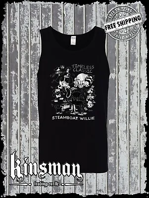 Steamboat Willie Timeless Classic Tank Top T-Shirt / Cartoon Mouse • $17.95