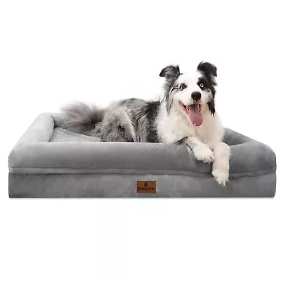 SheSpire Orthopedic Memory Foam Dog Bed Pet Sofa With Removable Cover & Bolster • $45.89