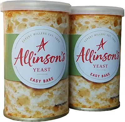 2 X Allinsons Easy Bake Yeast Tin 100g For Bread Machines Or Hand Baking • £7.95