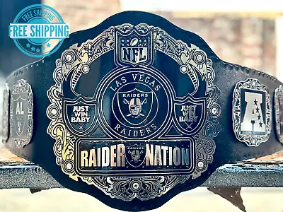 Las Vegas Raiders Super Bowl Football NFL Championship Belt 2mm Brass • $137.89