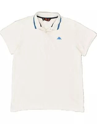 KAPPA Mens Polo Shirt XL White Cotton BD44 • £10.95