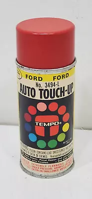 Vintage Tempo Spray Paint Ford 3494-L Auto Touch-Up Mercury Red 1971-74 Mini Can • $16.99