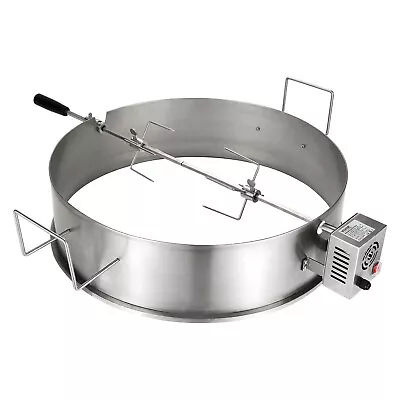 VEVOR BBQ Rotisserie Ring Kit For 22  Kettle Charcoal Grills Stainless Steel • $71.99