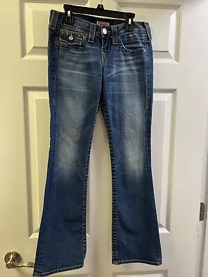True Religion Becky Petite Jeans Size 26 Blue Wash GREAT CONDITION FREE SHIP • $23.99