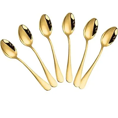 Demitasse Espresso Spoons Mini Coffee Spoon Stainless Steel Small Spoons Set 6 • $11.99