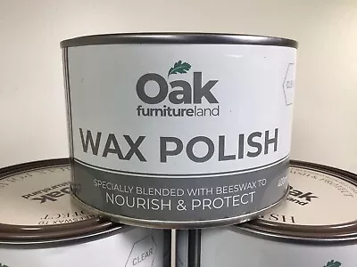 Clear Wax Polish For Furniture 400ml Oak Furniture Land  Brand New Tin • £12.75