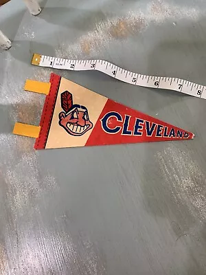 MLB Cleveland Indians Vintage Circa 1970's Team Logo Mini Baseball Pennant • $12