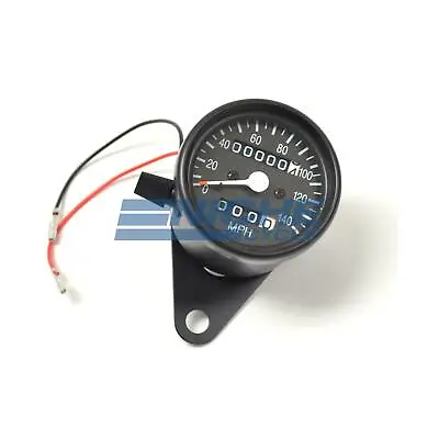 Mini Speedo Black Motorcycle Mechanical 140MPH Speedometer Gauge 1:1 • $80.60