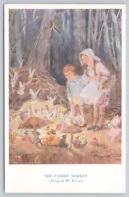 Postcard The Fairies' Market By Margaret W Tarrant Children In The Forest • $6.50