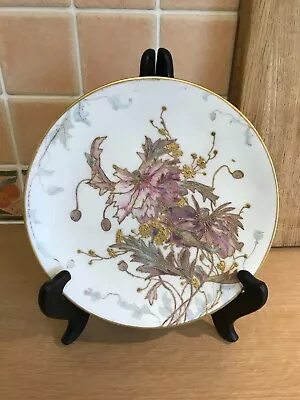 £95 • Buy Antique Minton Cabinet Plate - Impressed Mark 1888 - Hand Painted Floral Design