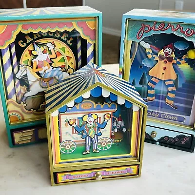 Koji Murai Sankyo Dancing Circus Little Clown Carousel And Pierrot Music Box Lot • $100