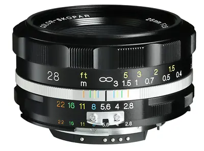 New VOIGTLANDER USA 28mm F2.8 SL IIS COLOR SKOPAR Nikon BLACK RIM FREE NEXT DAY • $699