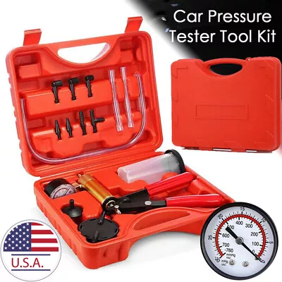 $21.77 • Buy Universal Brake Fluid Bleeder Hand Held Vacuum Pistol Pump Tester Tool Kit Case