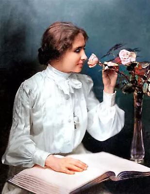 1904 Helen Keller Vintage Photograph 8.5  X 11  Reprint Colorized • $13.58