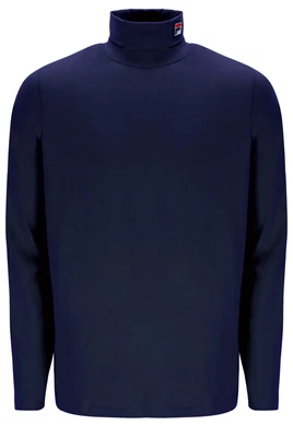 £39.99 • Buy Fila Mens Jumper 19th Roll Neck Vintage Collection Logo Sweater In Peacoat Blue