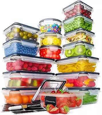 $64.93 • Buy [16 Pack] Feshory Airtight Food Storage Container Set, Fridge Pantry Organiser I