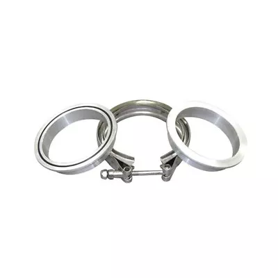 ID=3  Inch 76mm Aluminum Flange+Stainless Steel 304 Clamp V Band Clamp Universal • $23.49