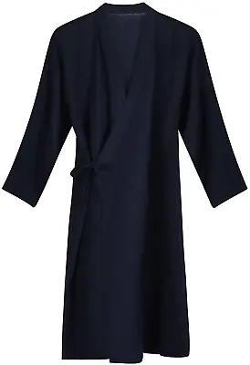 Men Women Kimono Bathrobe Cotton Dressing Gown Summer Lightweight Loose Comfy Up • £18.56