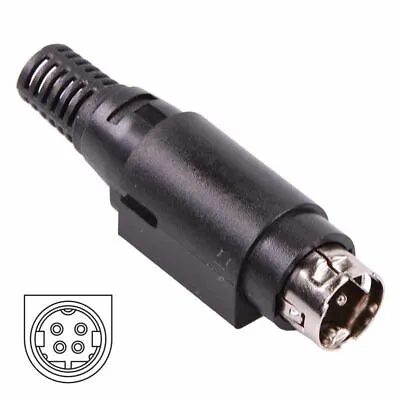 5 X 4 Pin Power DIN Connector Plug • £9.19