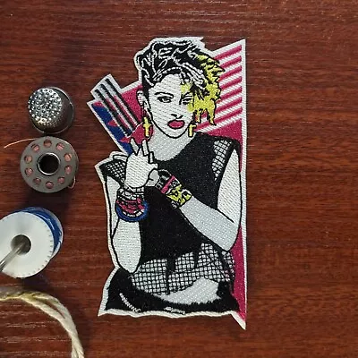 Madonna Inspired Patch 80s Girl Pop Dance Music Embroidered Iron On 4.5x2.5  • $6