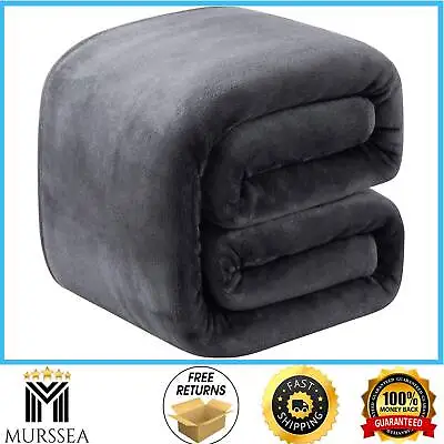 Thick Heavy Winter Warm Soft Mink Queen Size Fleece Blanket - 90  X 90  • $21.95