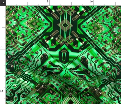 $18 • Buy Computer Geek Science Technology Circuit Board Spoonflower Fabric By The Yard