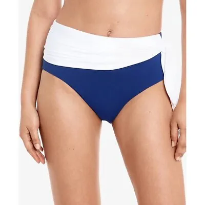 Ralph Lauren Womens Size 12 Bel Aire High-Waist Bikini Bottoms Sapphire $62 1414 • £20.18