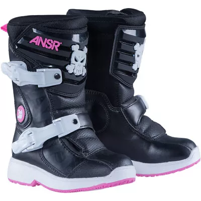 Euro 28 K11 Kids Youth Childrens ANSWER Black/Pink Pee Wee Motorbike Boots • $179.99