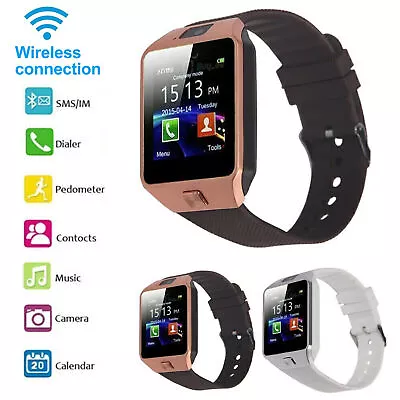 $21.99 • Buy Bluetooth Smart Watch W/Camera Waterproof Phone Mate For Android Samsung IPhone