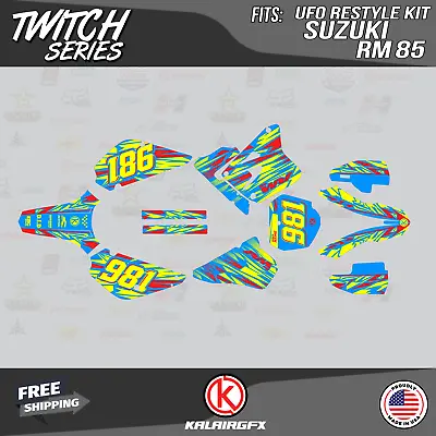$54.99 • Buy Graphics Kit For Suzuki RM85 (2001-2023) UFO RESTYLE TWITCH-Krazy