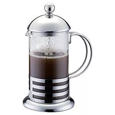 350ml / 3-cup Stainless Steel Glass Cafetiere French Filter Coffee Press Plunger • £7.95