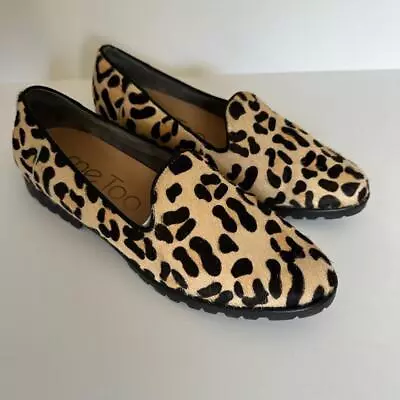 Me Too Cairo Slip On Leopard Print Genuine Cow Hair Loafer • $30
