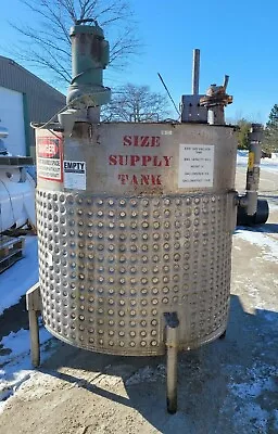 Brighton 505 Gallon 304 SST Jacketed Mixing Tank Station W/Emulsion Mix & Pump  • $8055