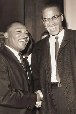 The Meeting - Malcolm X & MLK Poster 24  X 36  • $13.49