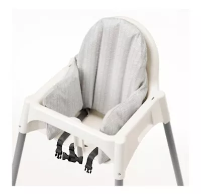 💙IKEA Antilop Highchair Cushion Cover Reversible Grey Yellow Klammig Pyttig💙 • £11.79