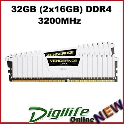 Corsair Vengeance LPX 32GB (2x16GB) DDR4 3200MHz C16 Desktop Gaming Memory White • $128