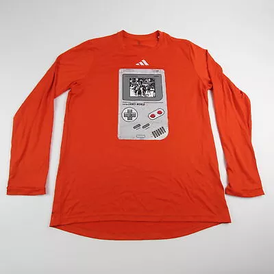 Miami Hurricanes Adidas Long Sleeve Shirt Men's Orange Used • $12.99