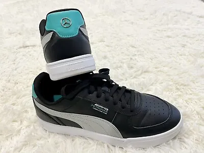 PUMA Mens Mercedes Size 11 Petronas Motorsport Caven Shoes Black Green 307697-04 • $36