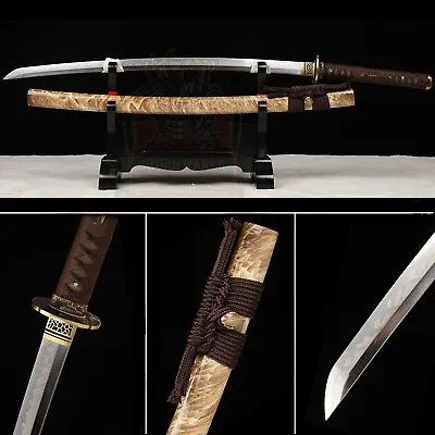 Clay Tempered L6 Steel Handmade Japanese Samurai Katana  Blade Full Tang Sword • $139.99