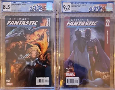 Ultimate Fantastic Four (Vol. 1) 21 & 22 - 1st Marvel Zombies! Graded 8.5 & 9.2 • $90