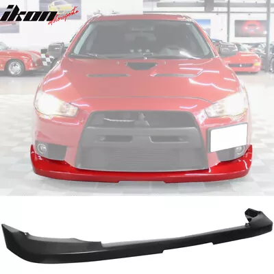 Fits 08-15 Mitsubishi Lancer EVO X OE Style Front Bumper Lip Spoiler Splitter PU • $99.99