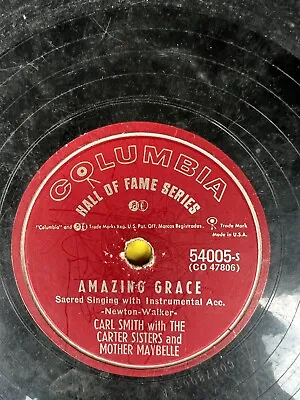 78 RPM 1952 AMAZING GRACE Carl Smith Carter Sisters Maybelle Jukebox Record • $21