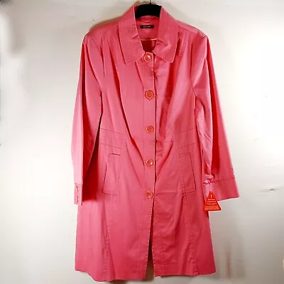 Savoir Ladies Pink Coat Macintosh Lined Cotton Size 22 New With Tags • £26.99